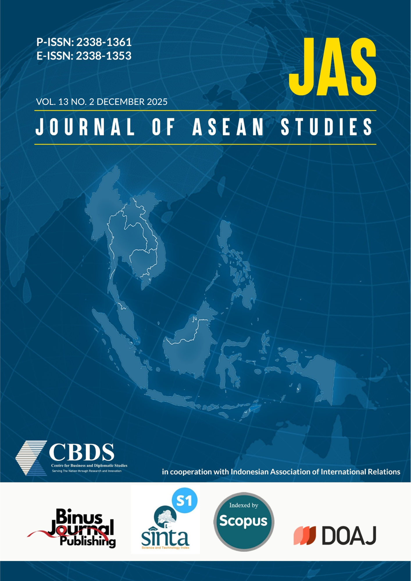 					View Vol. 13 No. 2 (2025): Journal of ASEAN Studies 
				