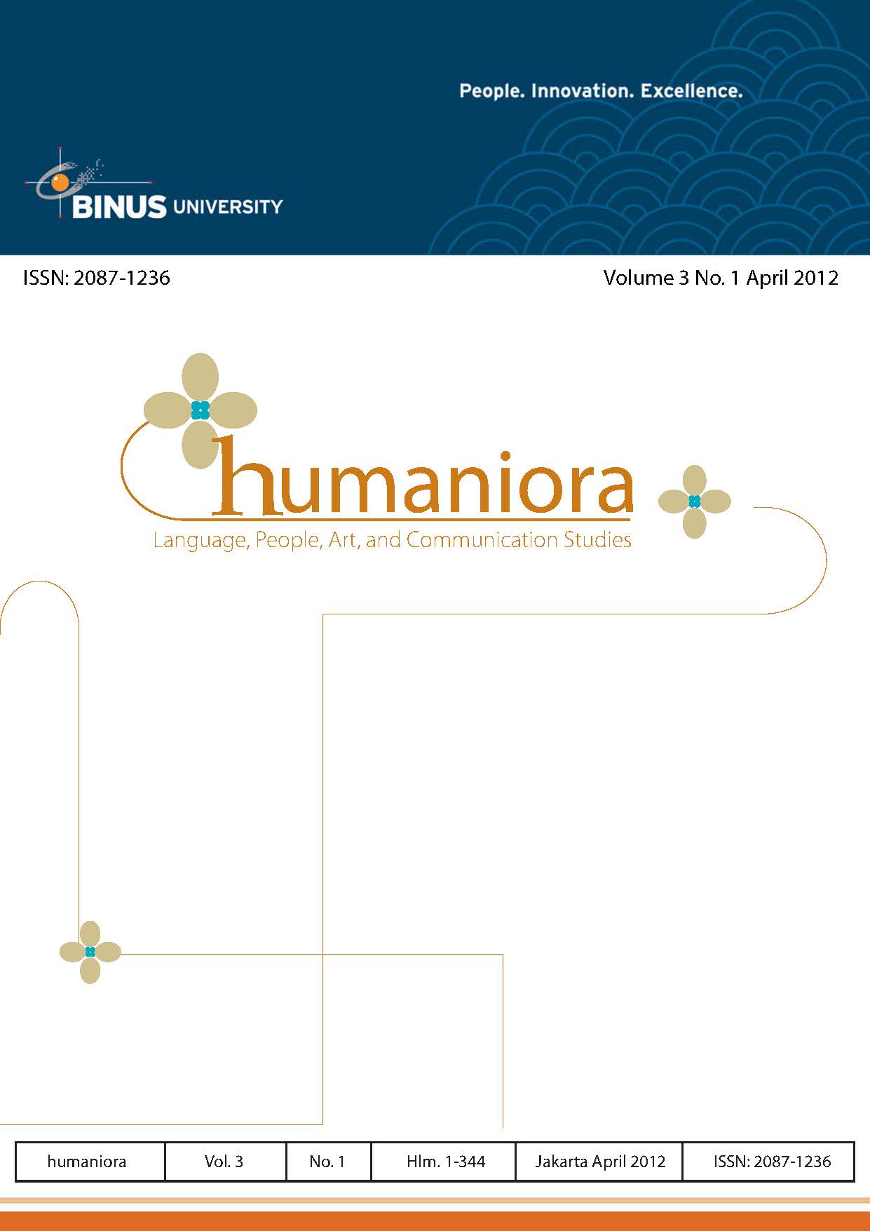 					View Vol. 3 No. 1 (2012): Humaniora
				