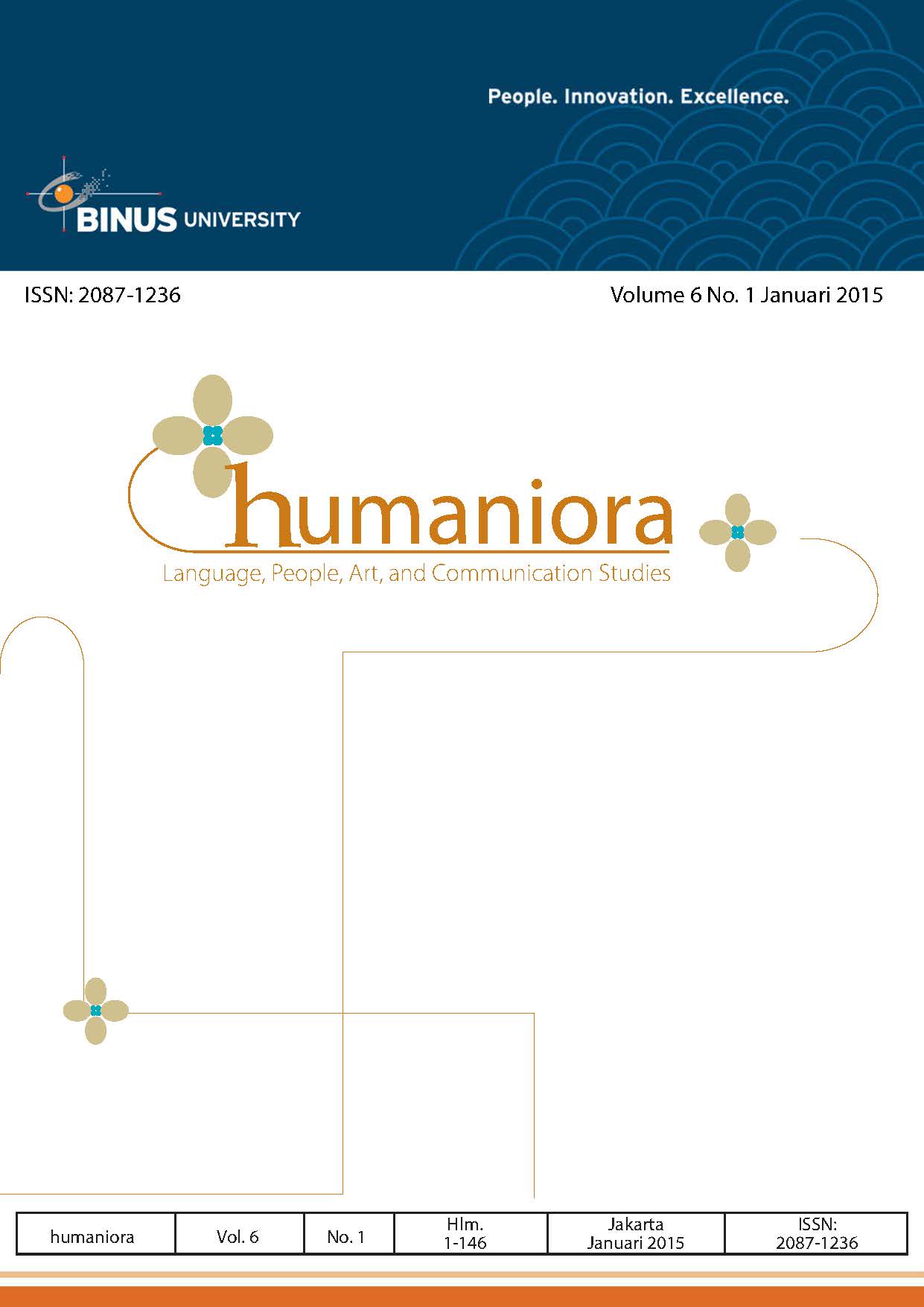 					View Vol. 6 No. 1 (2015): Humaniora
				