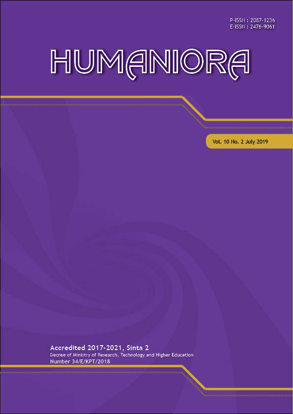 					View Vol. 10 No. 2 (2019): Humaniora
				