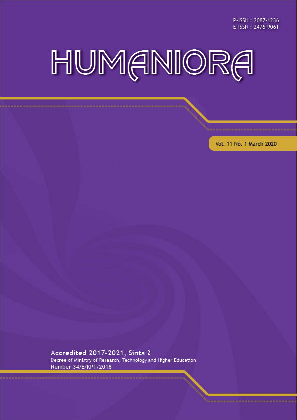 					View Vol. 11 No. 1 (2020): Humaniora
				