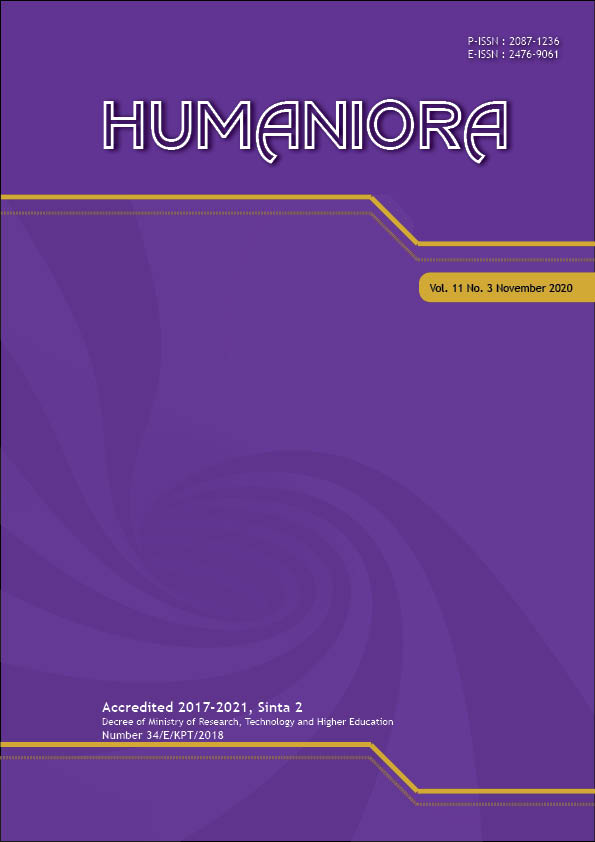 					View Vol. 11 No. 3 (2020): Humaniora 
				