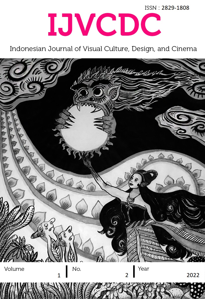 					View Vol. 1 No. 2 (2022): IJVCDC (Indonesian Journal of Visual Culture, Design, and Cinema)
				