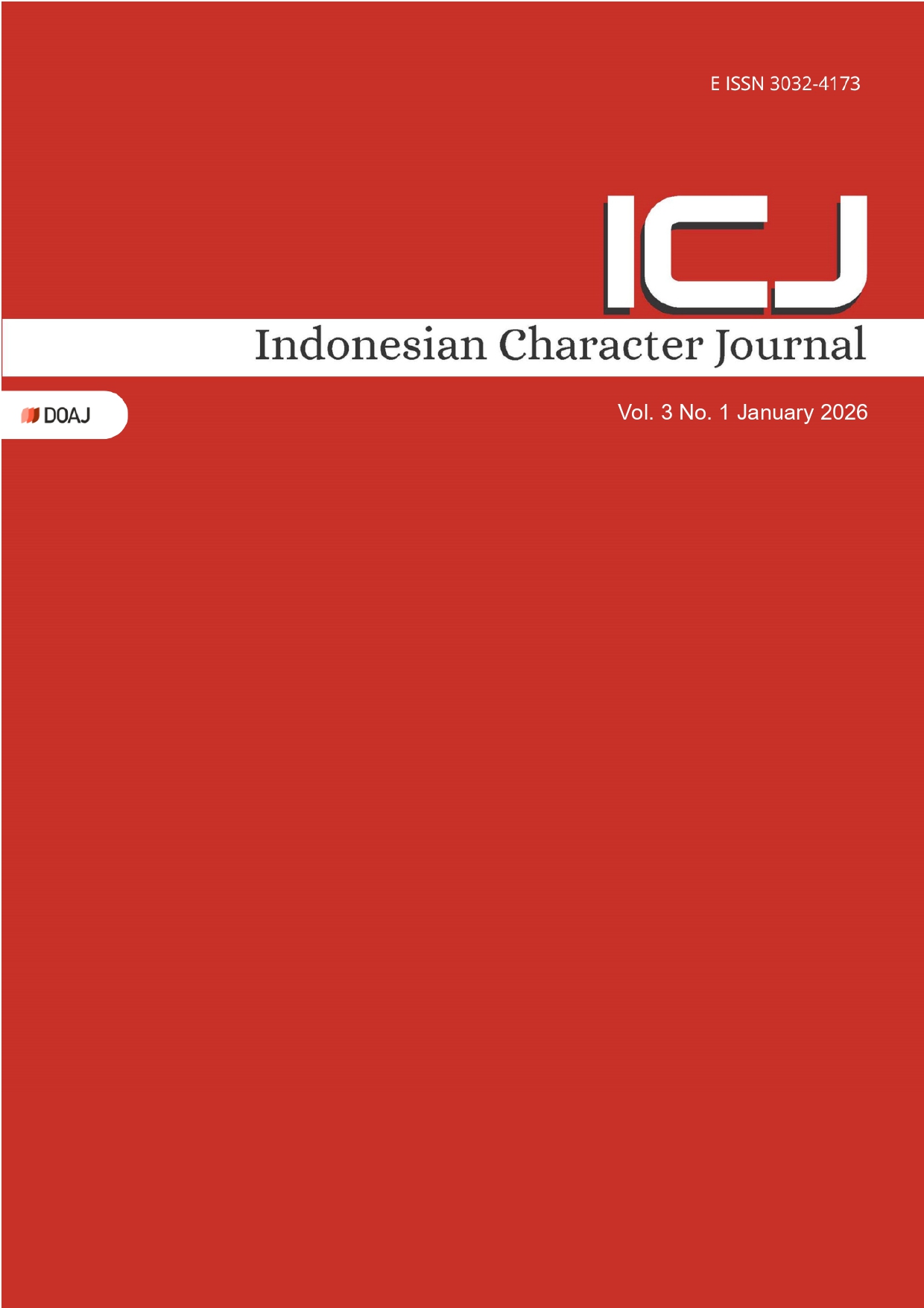 					View Vol. 3 No. 1 (2026): Indonesian Character Journal
				